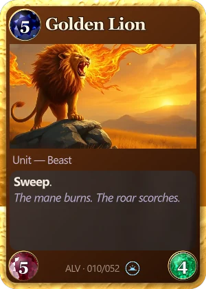 Golden Lion. Sweep.