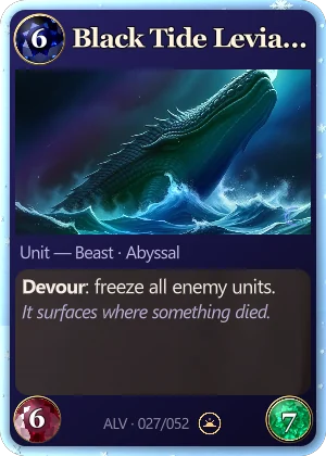 Black Tide Leviathan. Devour: freeze all enemy units.